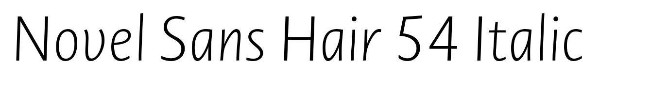 Novel Sans Hair 54 Italic